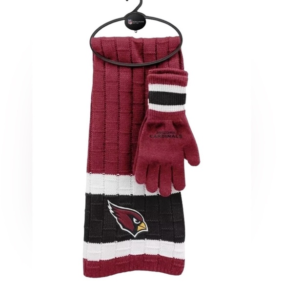 Arizona Cardinals Scarf and Glove Set - Picture 2 of 3